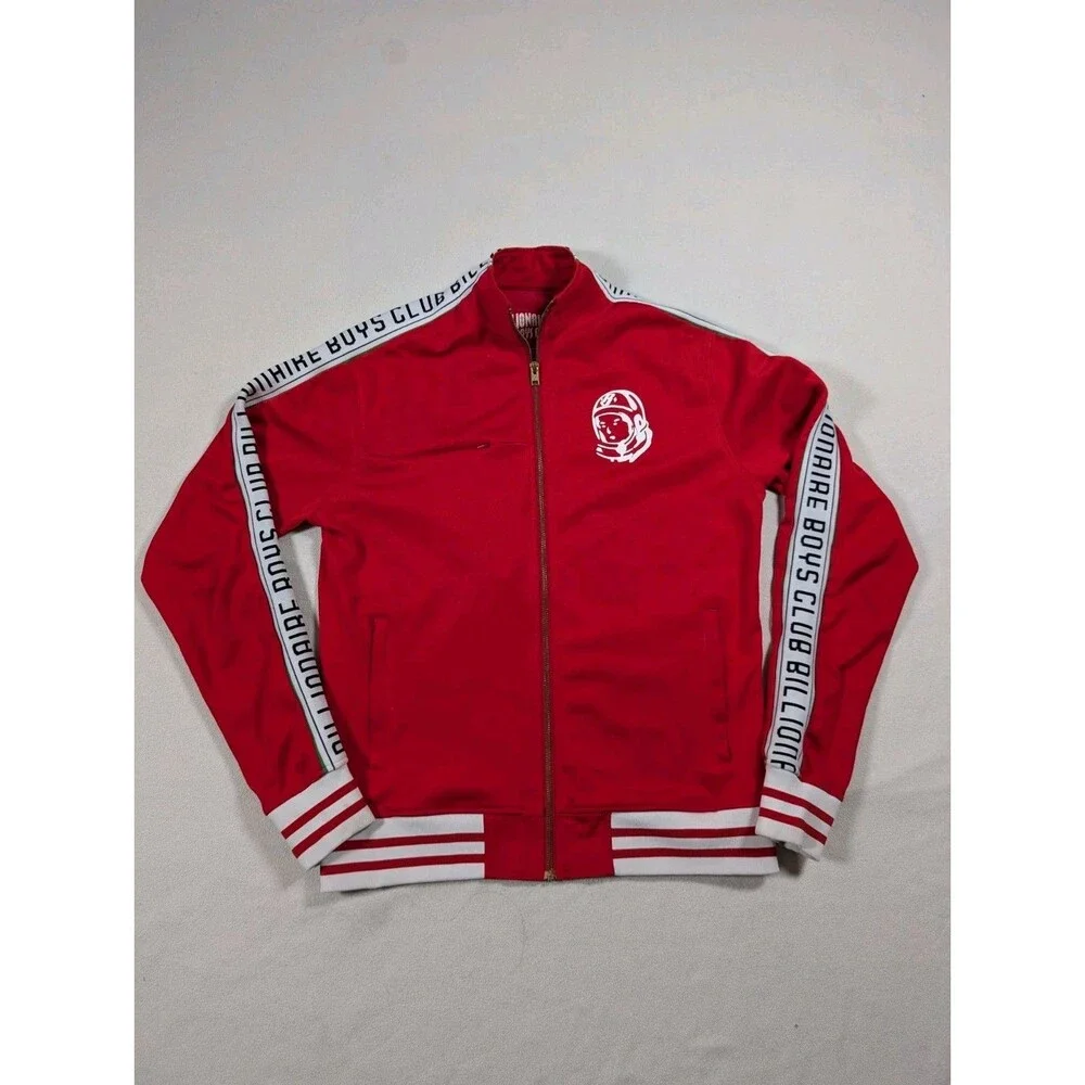Billionaires Boys Club Red The Mickey Track Jacket Mens Size L Streetwear Y2K